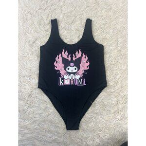 Kuromi Sanrio Y2K Bodysuit Womens Plus Size XL Black One Piece Kawaii My Melody